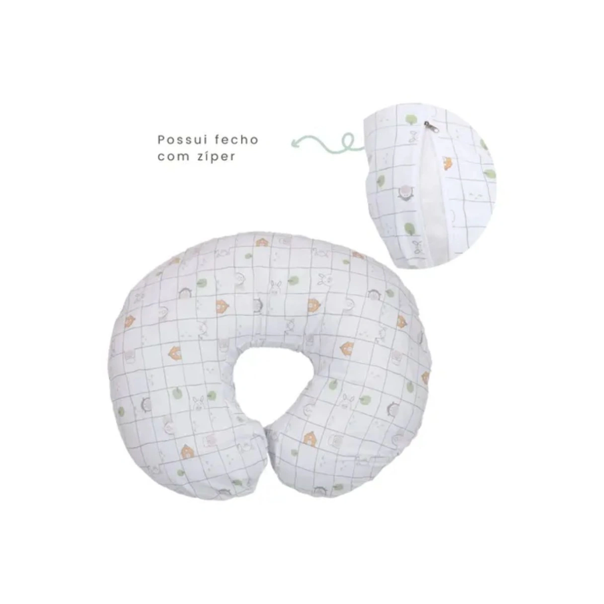 Almofada  de Amamentação e Apoio para Bebê